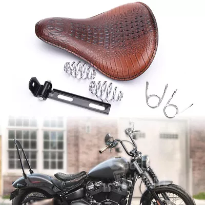 Motorcycle Large Alligator 3  Spring Bracket Solo Seat For Harley Chopper Bobber • $85.71