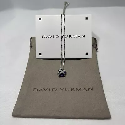 David Yurman Cable Wrap Amethyst & Diamonds Necklace 16 -17  • $349