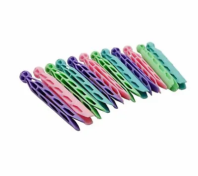 £4.99 • Buy 12 24 48 Strong Durable Coloured Plastic Dolly Pegs Clothes Laundry Washing Line