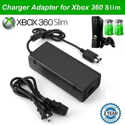 For Xbox 360 Slim Console Power Supply Brick AC Adapter Charger With Power Cord • $15.99