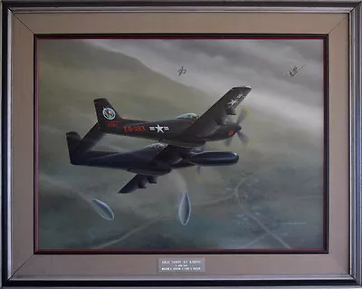 High Noon At Kimpo - Original Oil On Canvas - By Mike Machat - F-82 Twin Mustang • $7950