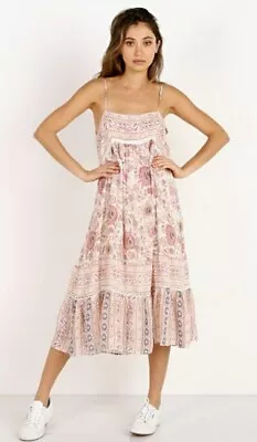 $235 • Buy Spell And The Gypsy Zahara Strappy Midi XL Rosewater Rare 