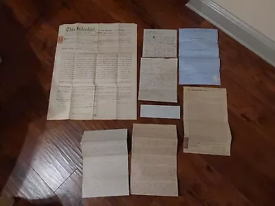 1863-1901 Document Lot Philadelphia PA Lease Deed John Wood Leather Dealer • $50