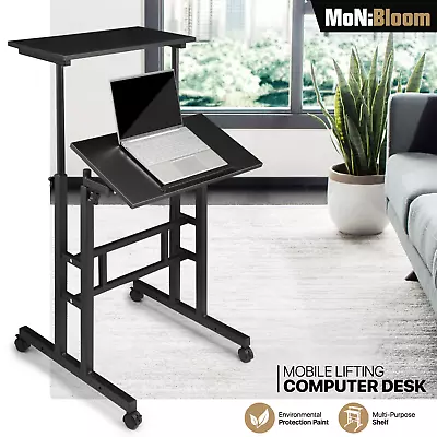 Adjustable Height Stand Up Desk Office Workstation Laptop Computer Table W/Wheel • $57.99