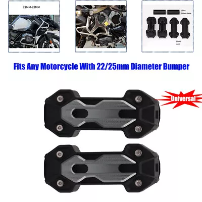 22/25mm Motorcycle Engine Frame Bar Protection Guard Ground  Crash  Slider Pads • $37.39