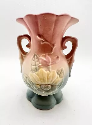 Vintage Hull Pottery Magnolia 2 Handled Vase 5” Tall 1940’s • £27