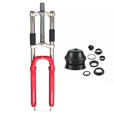 CDHPOWER Gas Bicycle/Bike Fork 26  Triple Tree Suspension Fork (RED) Disc Brake • $68.39