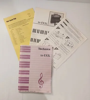 Vintage Electronic Organ Manual Technics SX-EX5L • $19