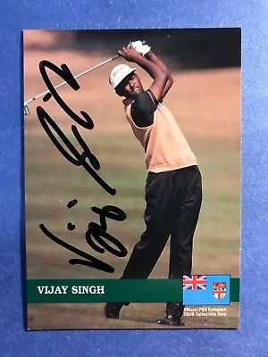 Signed Vijay Singh 1992 Pro Set Rookie Card Card Autographed #e6 • $49.99