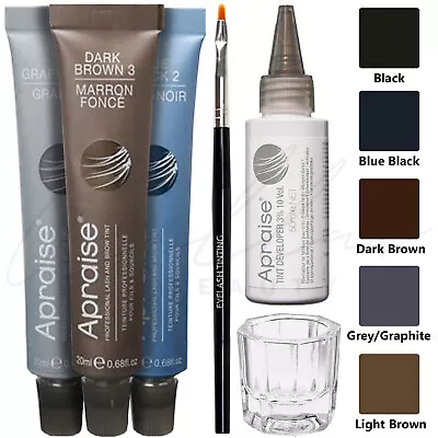 APRAISE® Professional Eyelash And Eyebrow Tint Vegan & PPD Free Kit *ALL COLORS* • £2.99