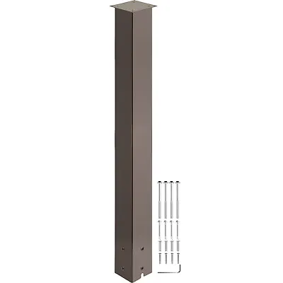 VEVOR Mailbox Post Stand Mail Box Post 43  Bronze Powder-Coated Steel Outdoor • $51.99