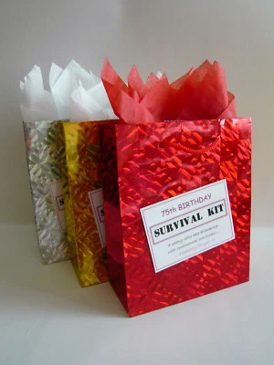 FEMALE 75th Birthday SURVIVAL KIT Humorous Gift Idea Unusual Fun Novelty Present • £7.49