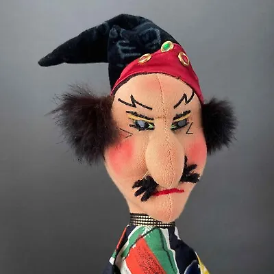 KERSA Wizard Hand Puppet ~ 1960s Vintage German Felt Magician Halloween Toy • $45