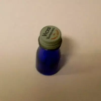 Antique Vick's Va Tro Nol Empty Sample Bottle -Miniature -Cobalt Blue Screw Top • $2.50