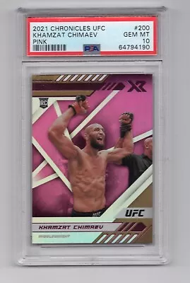 2021 Chronicles XR UFC Khamzat Chimaev RC Rookie Pink PSA 10 GEM MINT • $13.50