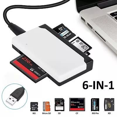 Card Reader USB 2.0 Type C Micro SD TF CF Smart Memory Adapter Laptop Computer • $8.15