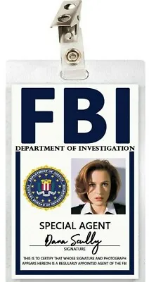 $7.99 • Buy X FILES Dana Scully ID Badge Name Tag Card Costume Prop Cosplay Halloween