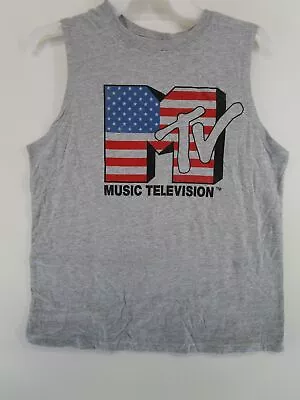 MTV Womens XS Pullover Graphic Tank Top Gray • £26.48