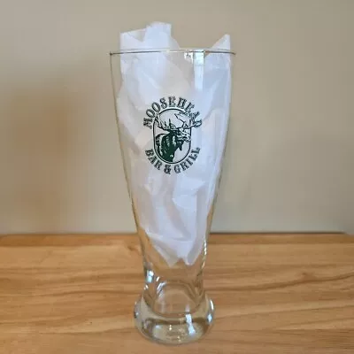 Moosehead Bar And Grill Chicago Tall Wheat Beer Glass 24 Oz Moose Logo • $14.99