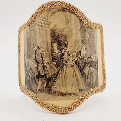 Antique Venetian Victorian Scene Mini  5” Wall Sconce Light Shield Shade Clip On • $50