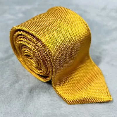 NWOT Ted Baker London 100% Italian Yellow Modern Silk Tie Made In USA 59 X3  • $26