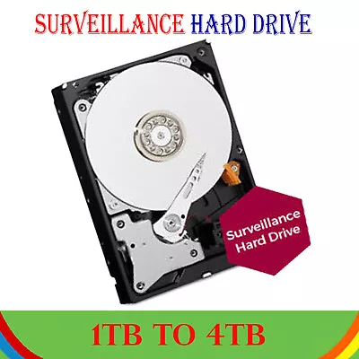 £63.99 • Buy Surveillance HARD DRIVE Internal 3.5  1TB 2TB 3TB 4TB SATA HDD CCTV DESKTOP HDD
