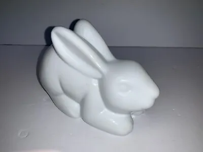 White Porcelain Easter Bunny Rabbit Piggy Bank • $2.20