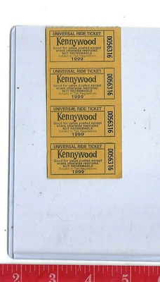 $9 • Buy Vintage Lot Ride Tickets 1999 Kennywood Amusement Park Pennsylvania