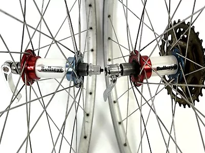 Vintage Bulleye Red/White/Blue 32H MTB Wheel Set W/Mavic & 5-SPD Rear - See Pics • $750