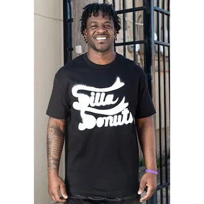 J Dilla  Dilla Donuts  Stencil T-Shirt Black/White Size S Rare! (Stonesthrow) • £179.95