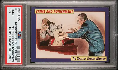 1992 Crime And Punishment Trial Of Charles Manson KASABIAN AND KANAREK #31 PSA 9 • $99.99