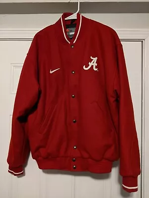 Vintage Nike Alabama Crimson Tide  Letterman Jacket Men's Med Moth Damage As-Is • $249.99