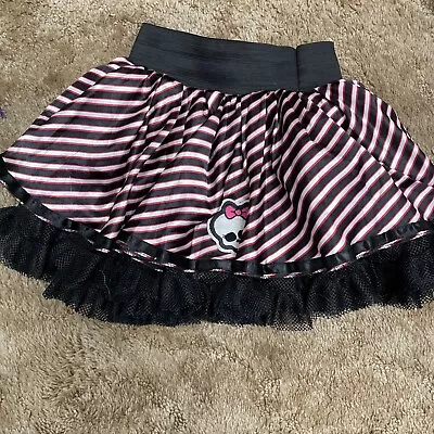 Monster High Tutu Skirt Striped Skull - One Size Kids • $12