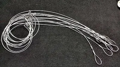 12 SURVIVAL SNARES LOADED DOZEN SMALL GAME 36  LONG 1/16 7x7 CABLE Rabbit Snares • $17.95