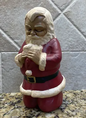 Vintage Ceramic Santa Claus Praying In Prayer Handmade Figurine Statue • $21.99