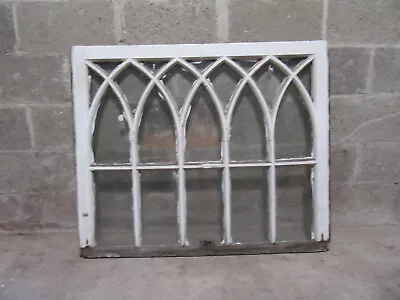 ~ Antique Victorian Window Gothic Arches ~ 40 X 33 ~ Architectural Salvage • $225