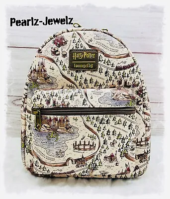 Loungefly Harry Potter School Grounds Maps Allover Print AOP Mini Backapack NWT • $79.95