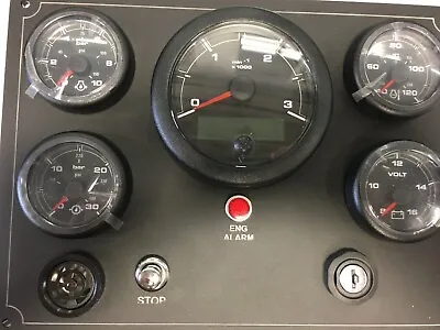 AC DC Marine Panel For Cummins Recon 4B / 6B / 6CTA Engines With VDO Gauges • $1500