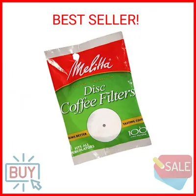 Melitta 3.5 Percolator Disc Coffee Filters White 100 Count • $8.95