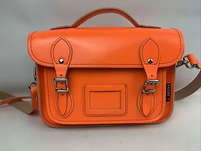 YOSHI Satchel Messenger Women's Bag Orange Shoulder Bag Leather Fashion M136 • £25