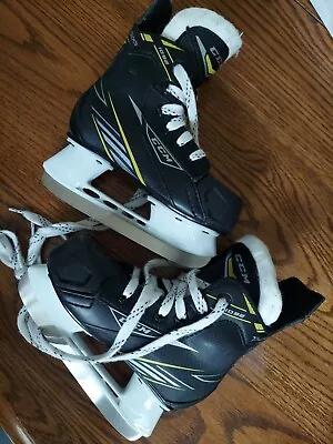 CCM Youth Tacks 1092 Black Ice Hockey Skates Size EU 29 US 11J - VG  • $40