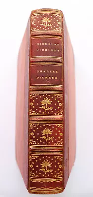Charles Dickens Nicholas Nickleby Fireside Edition 1/2 Leather. Phiz. • £15