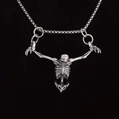 Ultra-stylish & Durable Alloy Men's Gothic Skull Pendant Necklace  • £6.99