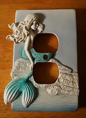 Mermaid Conch Shell Single Outlet Wall Plate Cover BEACH BEDROOM HOME DECOR New • $14.95