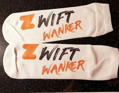 Zwift Wanker Socks Size Adult 9 -12 Runner Cycling Adult Humour Strava Gift • £6.25