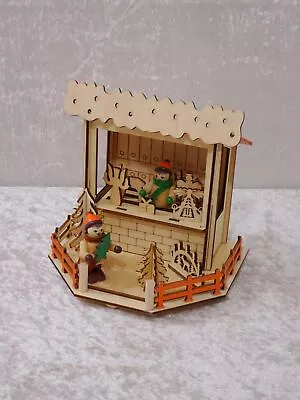 DP3pv9 - Wood Design Deco Christmas Stall Toy Stand Christmas Market • £13.33