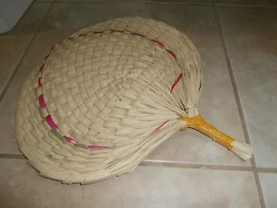 Vietnamese Bamboo Palm Leaf Hand Made Hand Fan • $3.99