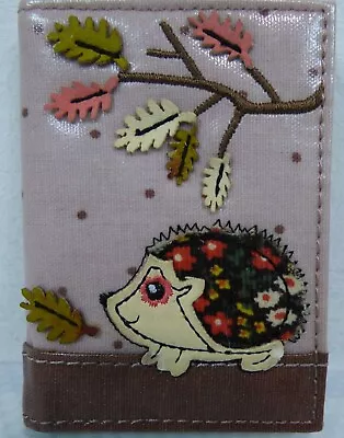 Mantaray Coated Cotton Hedgehogg Decorated Card Wallet Size 7.5 X 10 X 1 Cm • £0.99