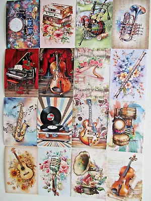 16x A7 Hunkydory Pocket Pad Music To My Ears Craft Papers Toppers - Instruments • £1.25