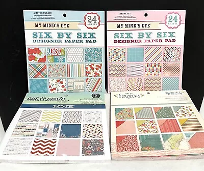 My Minds Eye Scrapbook Paper 6x6 Pad Packs Lot Of 4 • $29.99